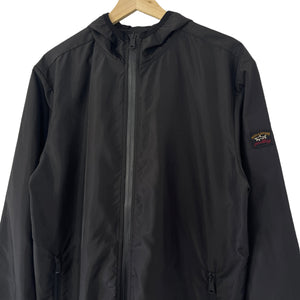 Paul and Shark Black Lightweight Hooded Jacket - Large (L) PTP 23"