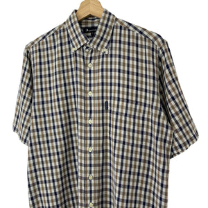 Aquascutum House Check Short Sleeved Shirt - Medium (M) PTP 21.75"