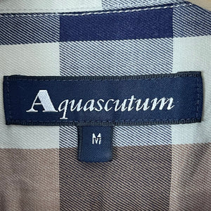 Aquascutum Block Check Short Sleeved Shirt - Medium (M) PTP 23"