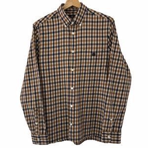 Aquascutum House Check Long Sleeved Shirt Medium M PTP 20.75