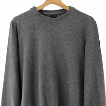 Load image into Gallery viewer, Paul and Shark Grey Logo Crew Neck Sweater - Medium (M) PTP 21.5&quot;
