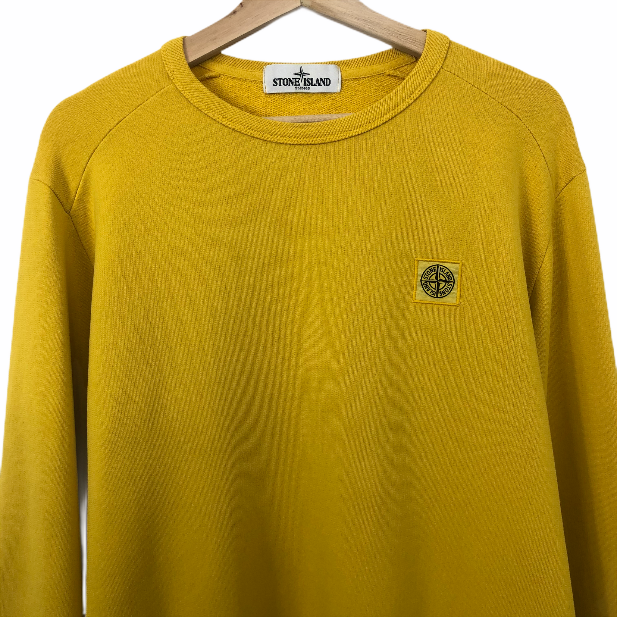 Stone island sales yellow crew neck
