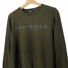 Load image into Gallery viewer, Paul and Shark Khaki Spell Out Crew Neck Sweater - Medium (M) PTP 21&quot;
