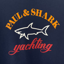 Load image into Gallery viewer, Paul and Shark Navy Short Sleeved Logo T-Shirt - Medium (M) PTP 19.5&quot;
