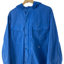 Load image into Gallery viewer, C.P Company Blue Goggle Hooded Overshirt - Triple Extra Large (XXXL) PTP 26&quot;
