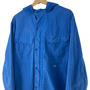 C.P Company Blue Goggle Hooded Overshirt - Triple Extra Large (XXXL) PTP 26"