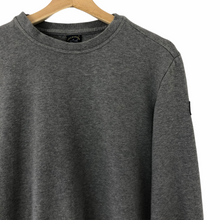 Load image into Gallery viewer, Paul and Shark Grey Logo Crew Neck Sweater - Medium (M) PTP 21.5&quot;
