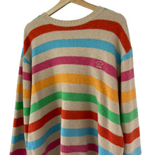 Load image into Gallery viewer, Paul and Shark Striped Merino Wool Crew Neck Sweater - Large (L) PTP 25&quot;
