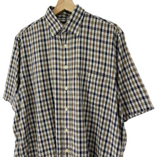 Load image into Gallery viewer, Aquascutum House Check Short Sleeved Shirt - Large (L) PTP 24.25&quot;
