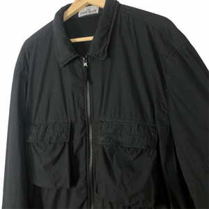 Stone Island Black Double Pocket Overshirt - Double Extra Large (XXL) PTP 25.75"