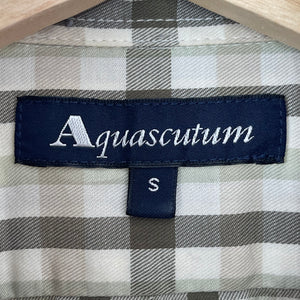 Aquascutum House Check Short Sleeved Shirt - Small (S) PTP 21.75"