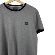 Load image into Gallery viewer, Paul and Shark Grey Short Sleeved Logo T-Shirt - Large (L) PTP 20.75&quot;
