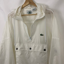 Load image into Gallery viewer, Vintage White Lacoste Izod Half Zip Cagoule - Medium (M) PTP 23&quot;
