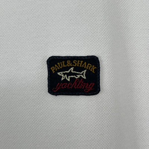 Paul and Shark White Short Sleeved Polo - Extra Large (XL) PTP 21.75"