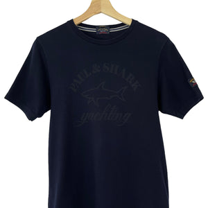 Paul and Shark Navy Short Sleeved Logo T-Shirt - Medium (M) PTP 18.5"