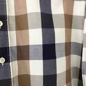 Aquascutum Block Check Long Sleeved Shirt - Extra Large (XL) PTP 27"