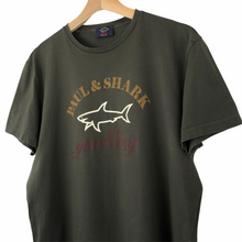 Load image into Gallery viewer, Paul and Shark Khaki Short Sleeved Logo T-Shirt - Large (L) PTP 21.25&quot;
