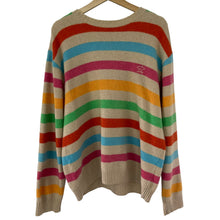 Load image into Gallery viewer, Paul and Shark Striped Merino Wool Crew Neck Sweater - Large (L) PTP 25&quot;
