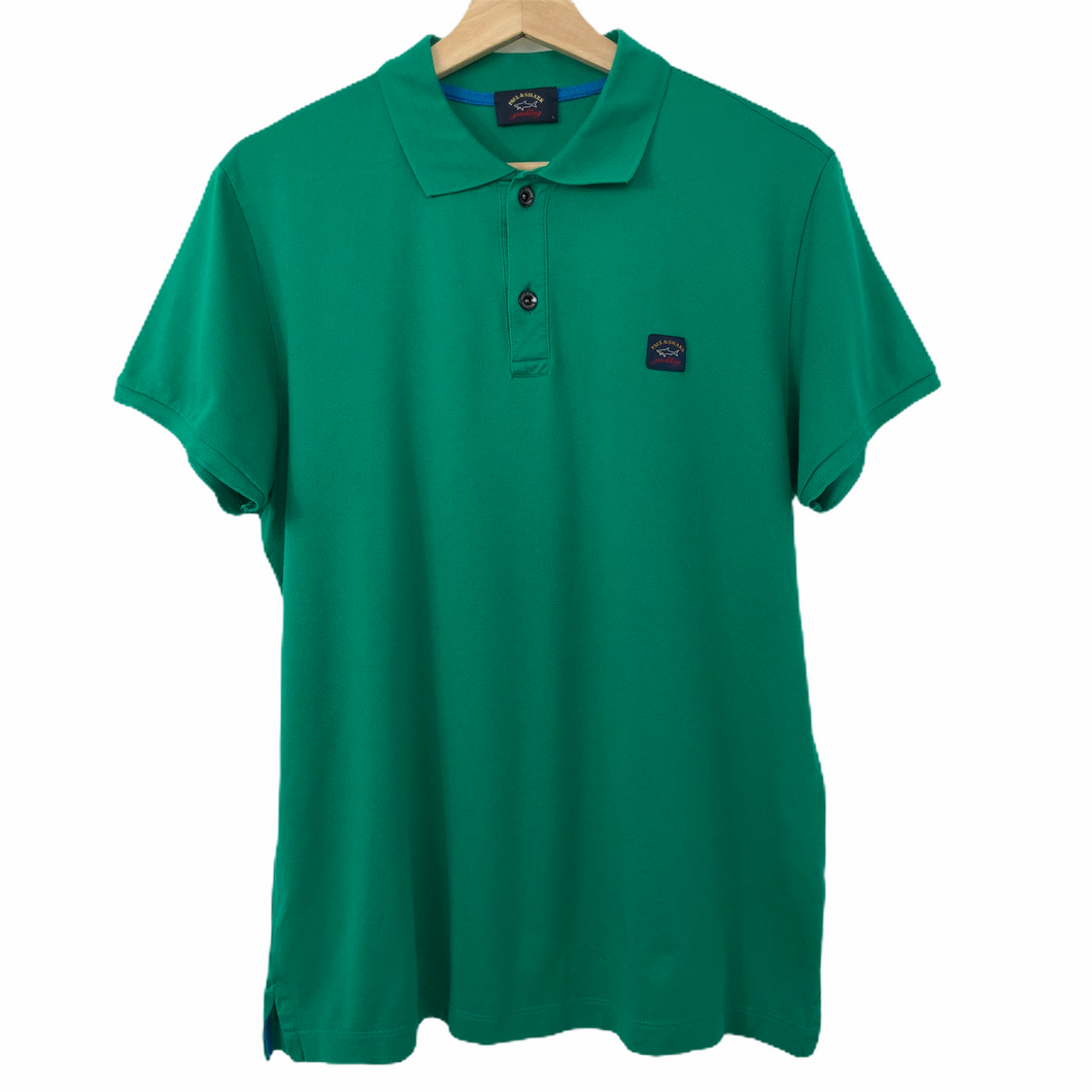 Paul and Shark Green Short Sleeved Polo - Large (L) PTP 21.5