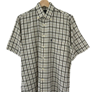 Aquascutum House Check Short Sleeved Shirt - Small (S) PTP 21.75"