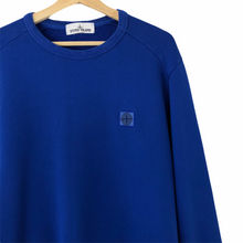 Load image into Gallery viewer, Stone Island Blue Crew Neck Logo Sweater - Extra Large (XL) PTP 24&quot;
