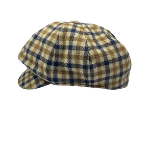 Aquascutum House Check Baker Boy Flat Cap Hat Medium M SWADS