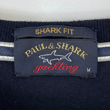 Load image into Gallery viewer, Paul and Shark Navy Short Sleeved Logo T-Shirt - Medium (M) PTP 18.5&quot;
