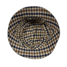 Load image into Gallery viewer, Aquascutum House Check / Navy Reversible Bucket Hat - One Size Fits All
