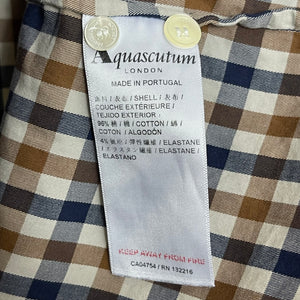 Aquascutum House Check Short Sleeved Shirt - Large (L) PTP 21.5"