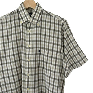 Aquascutum House Check Short Sleeved Shirt - Small (S) PTP 21.75"