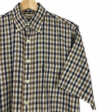 Load image into Gallery viewer, Aquascutum House Check Short Sleeved Shirt - Medium (M) PTP 23&quot;
