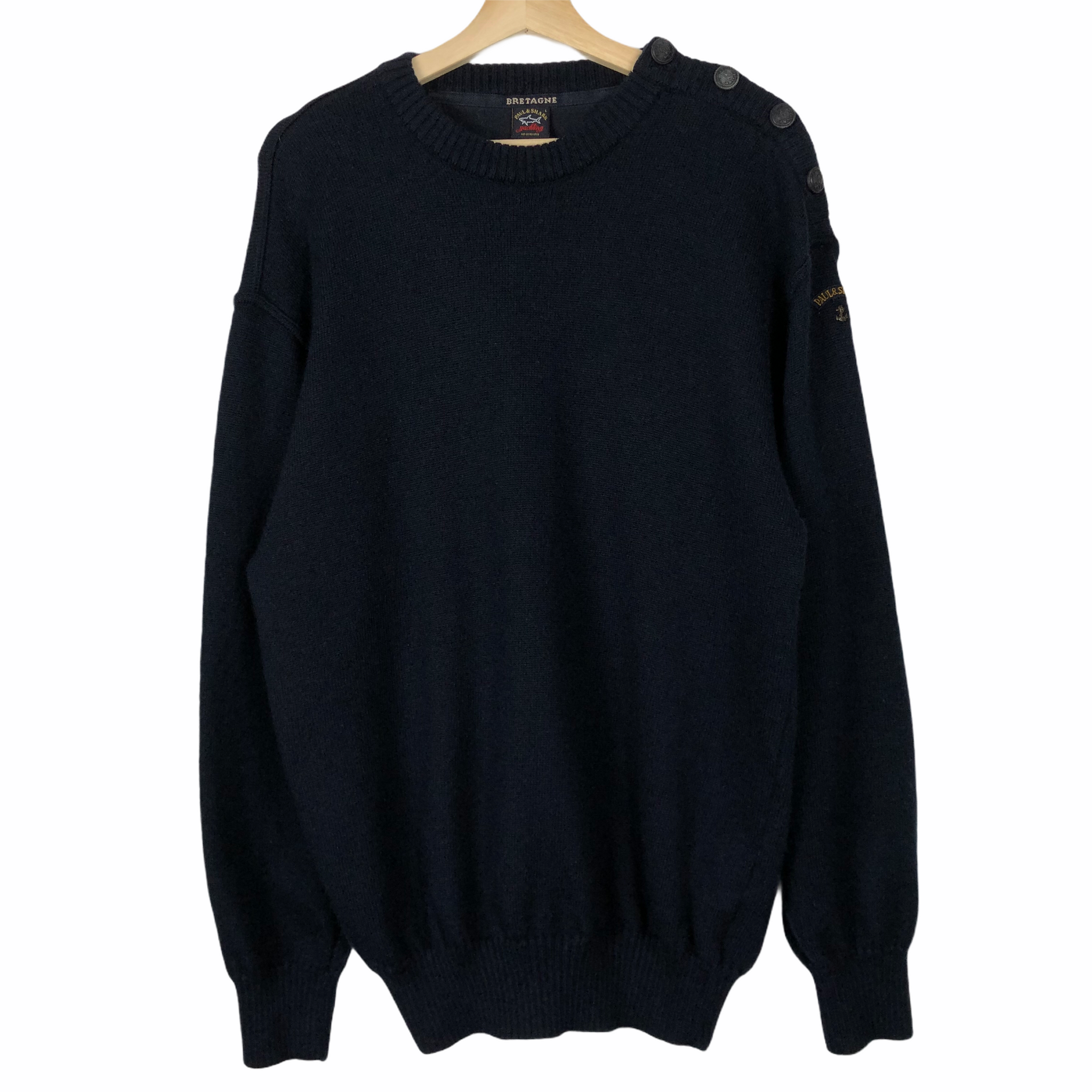 Vintage Paul and Shark Navy Bretagne Sweater Large L PTP 23 SWADS MENSWEAR