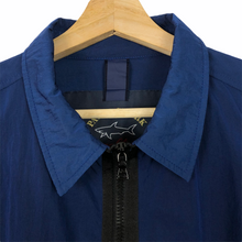 Load image into Gallery viewer, Paul and Shark Blue Nylon Shimmer Overshirt - Large (L) PTP 21.5&quot;
