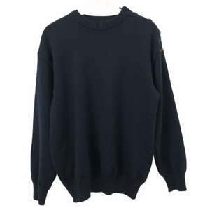 Paul and Shark Navy Bretagne 100% Wool Crew Neck Sweater - Medium (M) PTP 23"