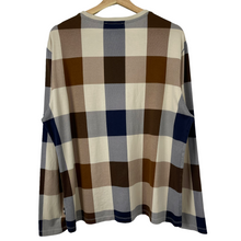 Load image into Gallery viewer, Aquascutum Block Check Long Sleeved T-Shirt - Extra Large (XL) PTP 24&quot;
