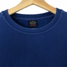 Load image into Gallery viewer, Paul and Shark Blue Logo Crew Neck Sweater - Medium (M) PTP 20&quot;
