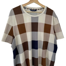 Load image into Gallery viewer, Aquascutum Block Check Short Sleeved T-Shirt - Double Extra Large (XXL) PTP 25&quot;
