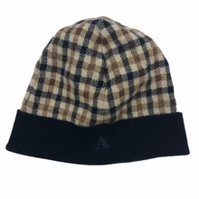 Load image into Gallery viewer, Aquascutum Check / Navy Beanie Hat - Medium (M)
