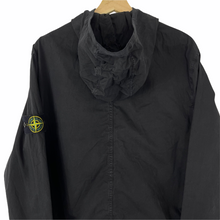 Load image into Gallery viewer, Stone Island Black Full Zip Up Hooded Overshirt - Extra Large (XL) PTP 23.75&quot;
