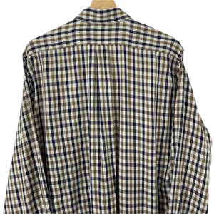 Aquascutum House Check Long Sleeved Shirt - Large (L) PTP 24.5"