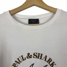 Load image into Gallery viewer, Paul and Shark White Embroidered Logo Crew Neck Sweater - Extra Large (XL) PTP 23&quot;
