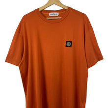 Load image into Gallery viewer, Stone Island Orange Short Sleeved Logo T-Shirt - Double Extra Large (XXL) PTP 24.5&quot;
