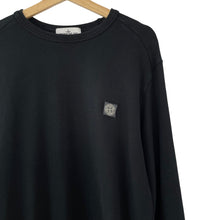 Load image into Gallery viewer, Stone Island Black Crew Neck Logo Sweater - Double Extra Large (XXL) PTP 24&quot;
