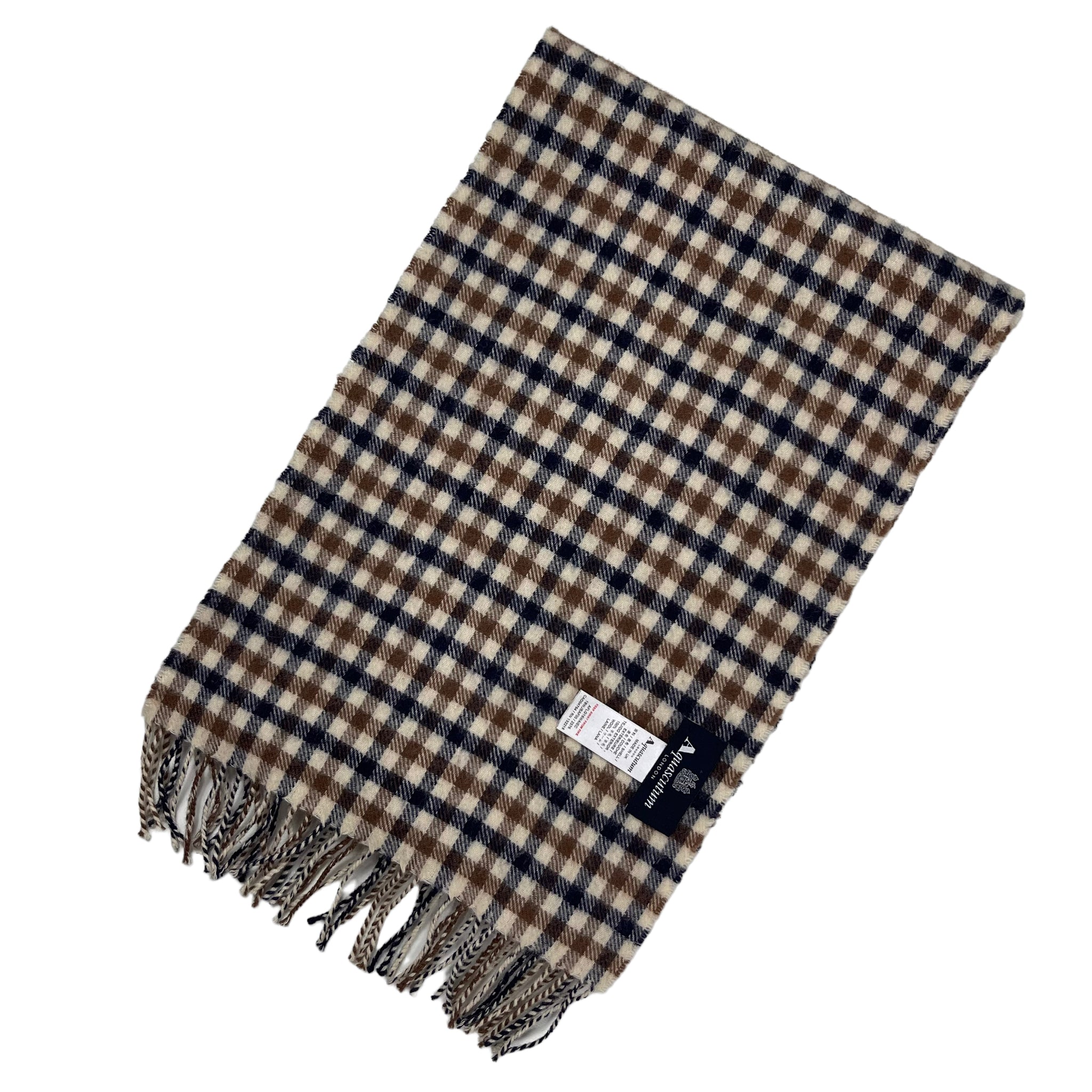 Aquascutum Classic House Check 100 Wool Scarf One Size Fits All