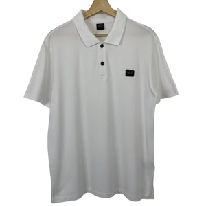 Paul and Shark White Short Sleeved Polo - Extra Large (XL) PTP 21.75"