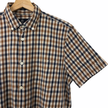 Load image into Gallery viewer, Aquascutum House Check Short Sleeved Shirt - Medium (M) PTP 20.75&quot;
