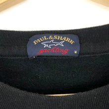 Load image into Gallery viewer, Paul and Shark Black Crew Neck Sweater - Medium (M) PTP 20.5&quot;
