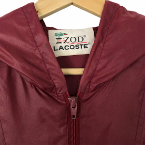 Vintage Maroon Lacoste Izod Half Zip Cagoule - Large (L) PTP 24.75"