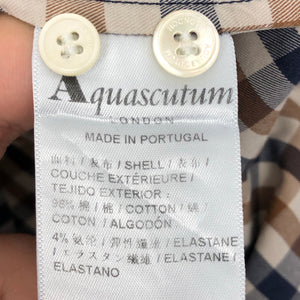 Aquascutum House Check Short Sleeved Shirt - Medium (M) PTP 20.75"