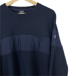 Paul and Shark Navy Crew Neck Sweater - Large (L) PTP 21.75"